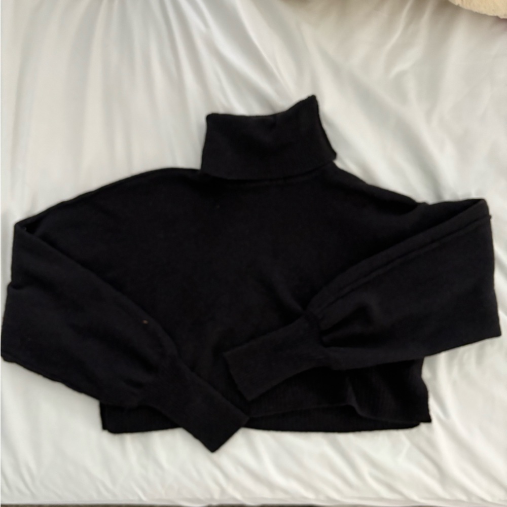 Cropped turtle neck
